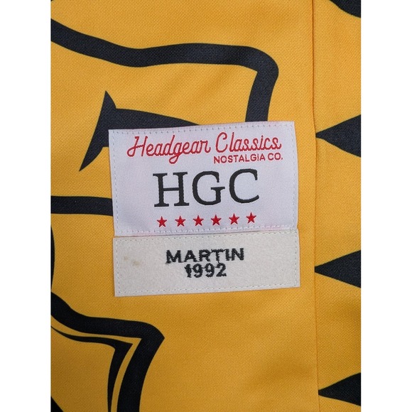 Headgear Classics Martin Jersey Mens Large Yellow Spray Paint 23 Basketball New - Picture 3 of 13